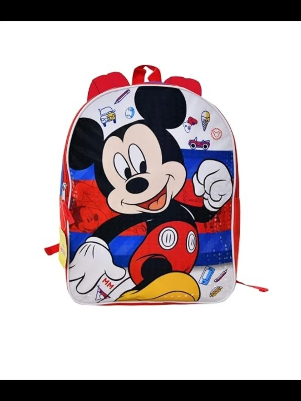 Disney Mickey Mouse Red Blue Yellow Kids Backpack
